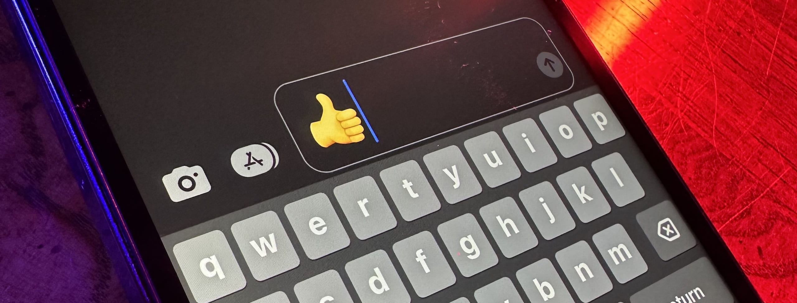 Phone with thumbs up emoji