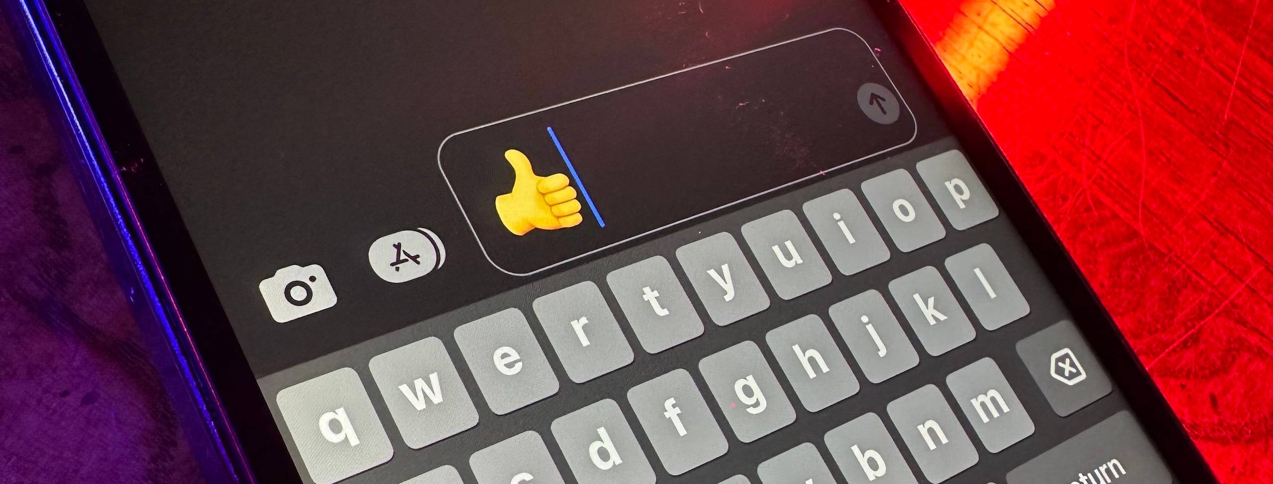 Phone with thumbs up emoji