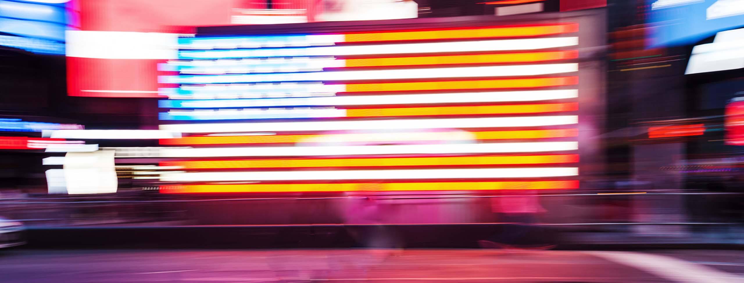 American flag lights