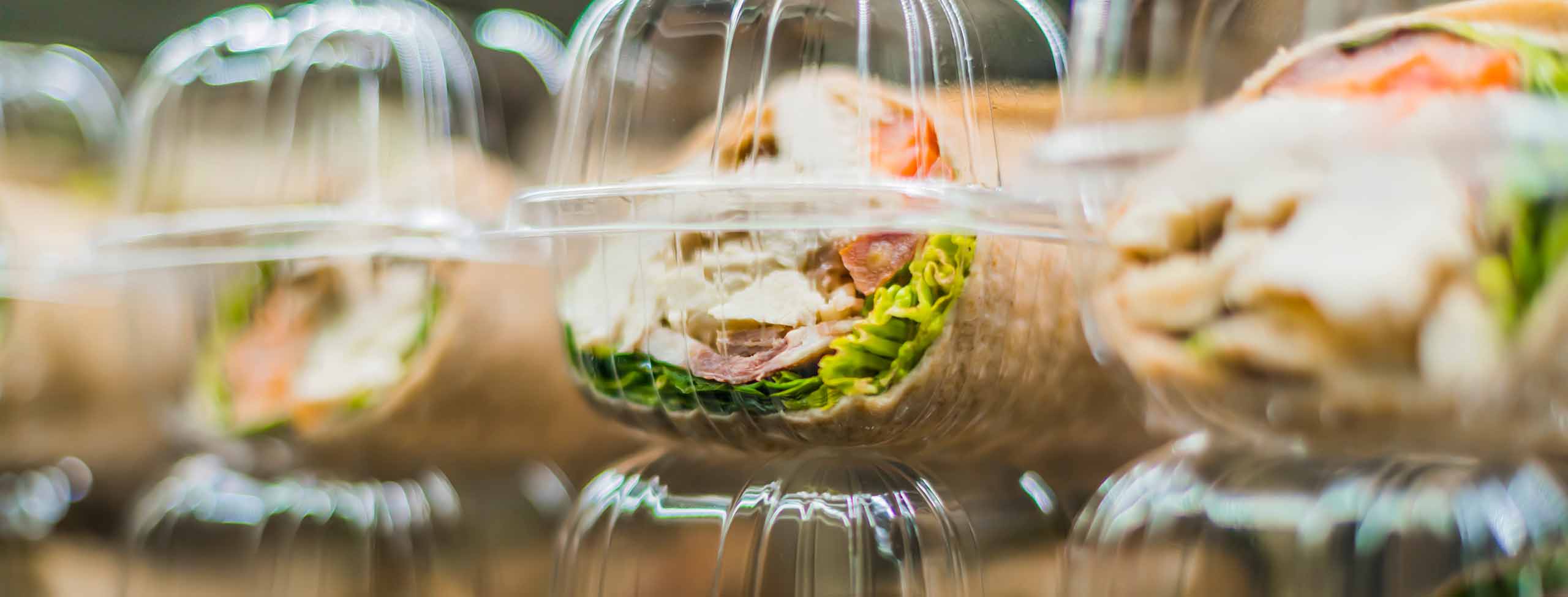 deli sandwiches in plastic containers
