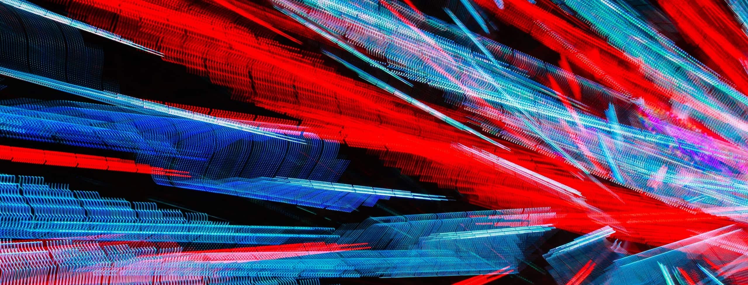 Abstract red and blue lights