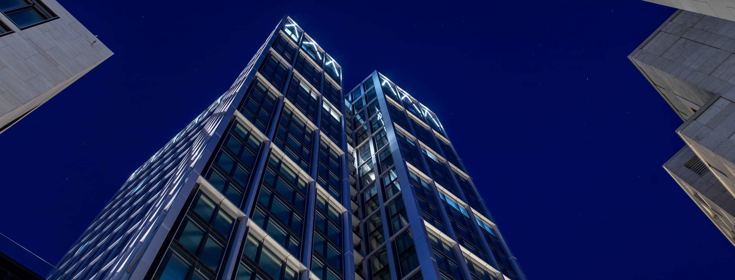 Highrise building at night