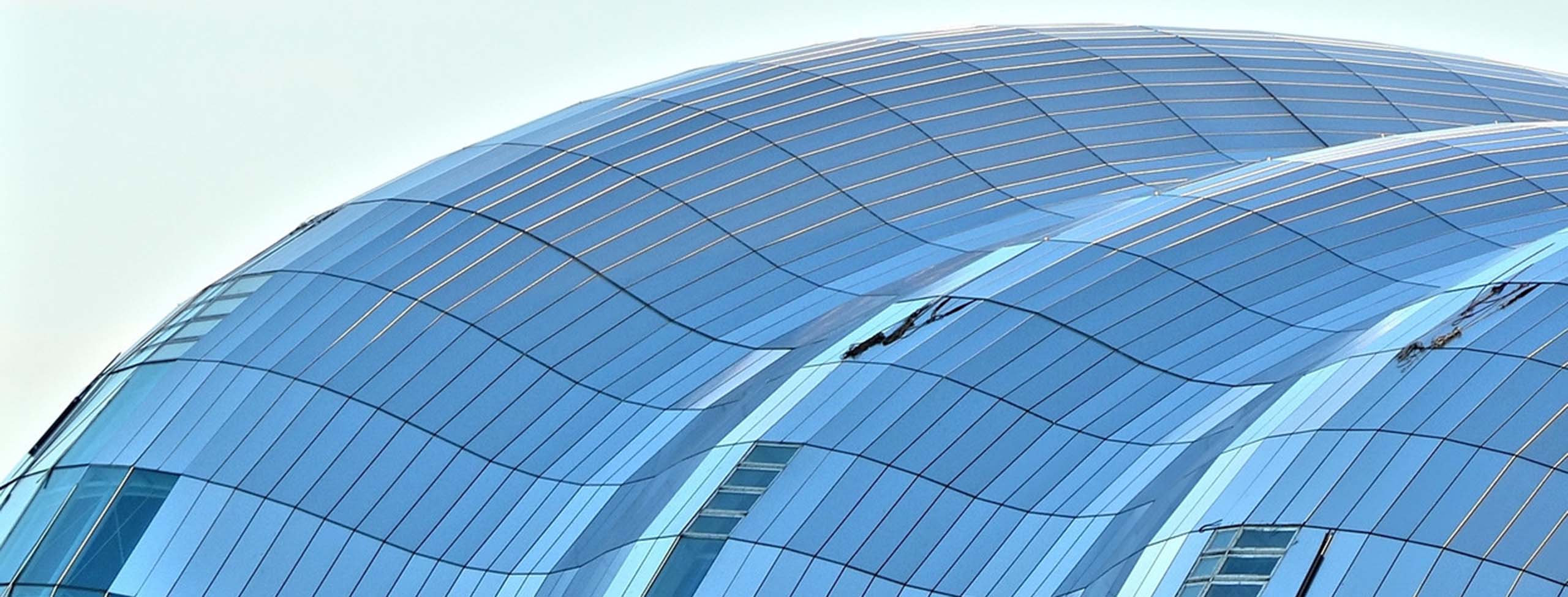 Round rooftop glass structure