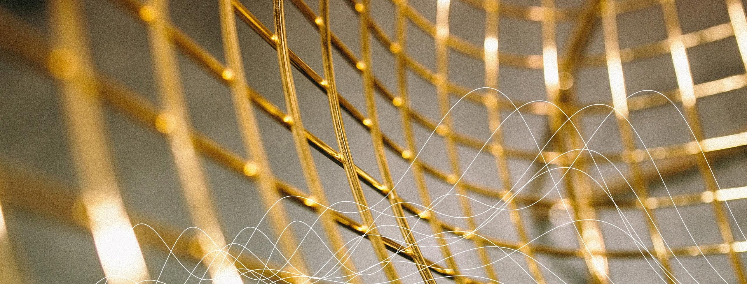 Golden mesh close up