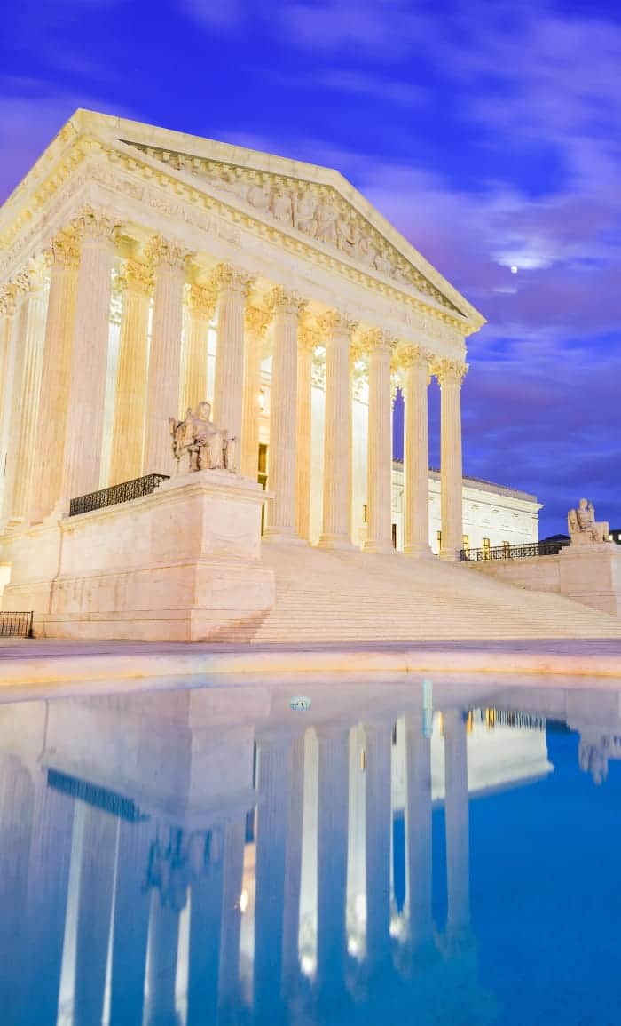 Supreme court at night
