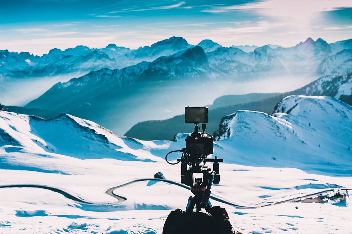 Camera on mountain
